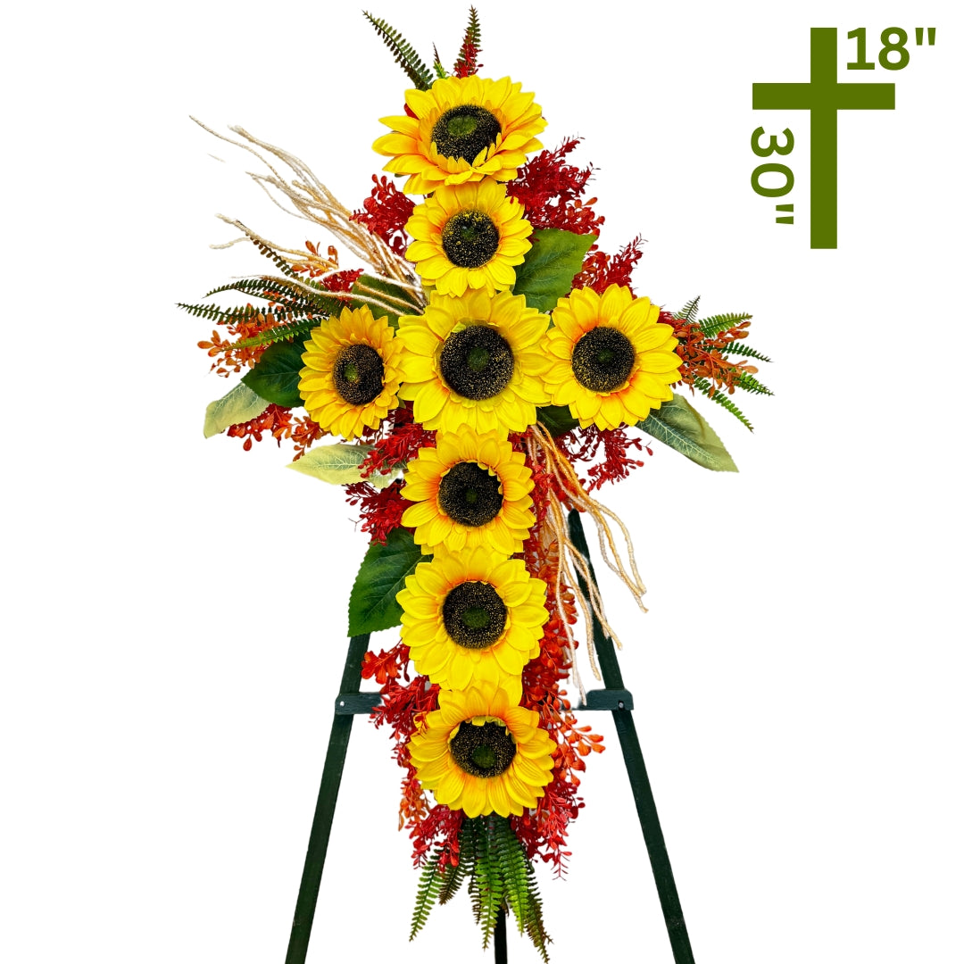 Golden Radiance Cross 18"x30"