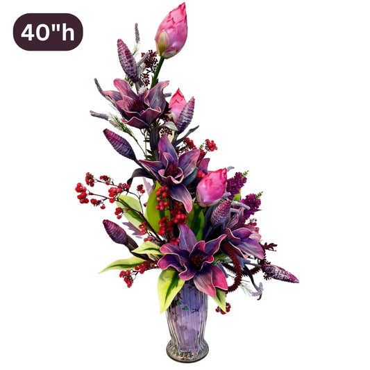 Amethyst Bloom Symphony - 40" XLarge Luxury Simulation Flower