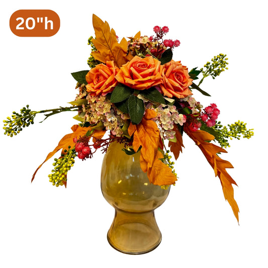 Golden Harvest Bloom - 20" Luxury Centerpiece