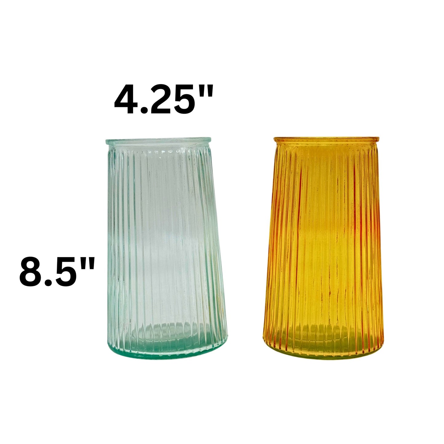 Cylinder Ribbed Vase (12pcs)