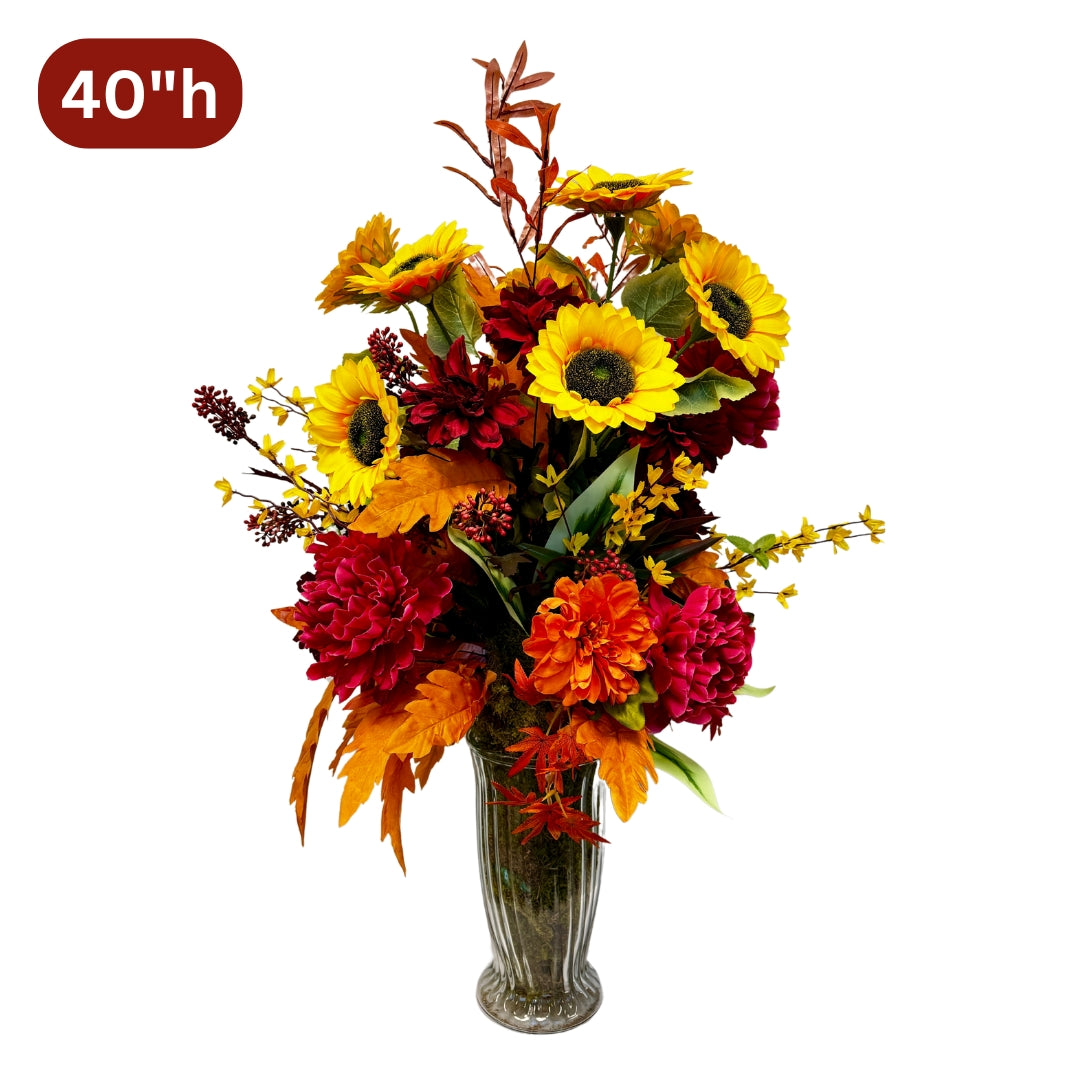 Dahlia Sun - 40" XLarge Luxury Simulation Flower