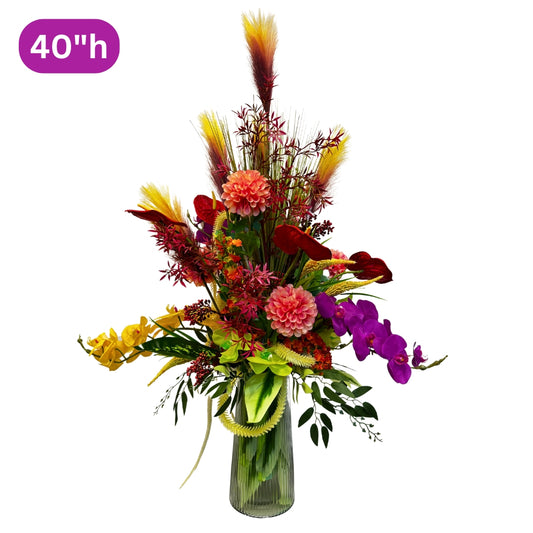 Crimson Radiance - 40" XLarge Luxury Simulation Flower